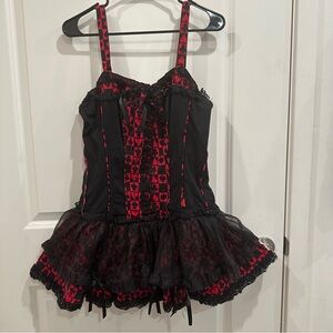 Tripp NYC Red and Black Mini Dress
